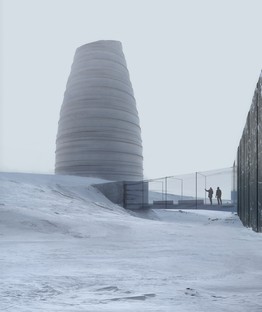 Snøhetta The Arc Besucherzentrum des Welt-Pflanzensamenarchivs auf Spitzbergen
