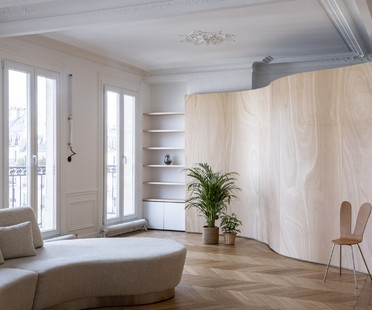 Toledano + architects Wood Ribbon Interior Design in Paris

