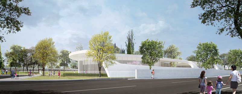 Alvisi Kirimoto: Mehrzweck-Bürgerzentrum, Kindergarten und Park in Rom