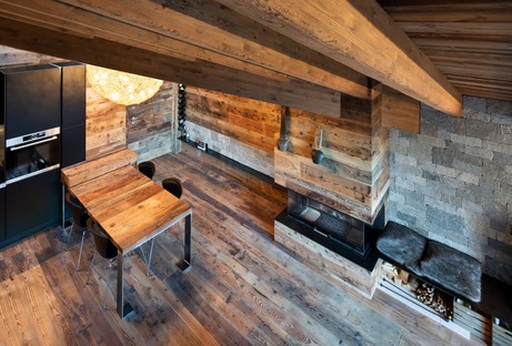 Giuseppe Tortato Architetti, Innenarchitektur einer Berghütte in den Alpen
