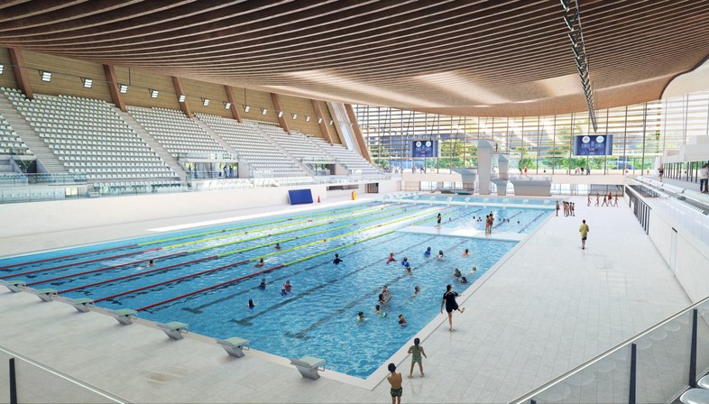 VenhoevenCS + Ateliers 2/3/4/ Aquatic Centre für Olympiade Paris 2024

