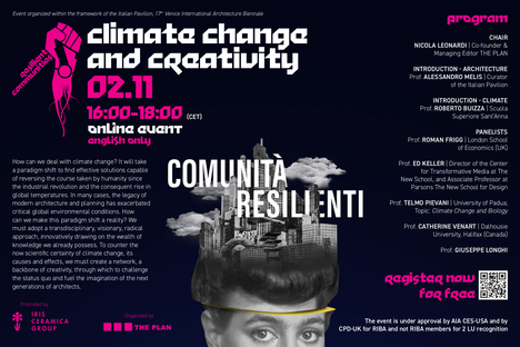 Climate change and creativity - Webinar Resilient Communities Biennale di Venezia
