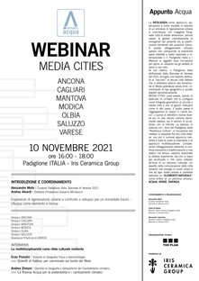 Media Cities Appunto Acqua Webinar Iris Ceramica Group und Resilient Communities Biennale di Venezia
