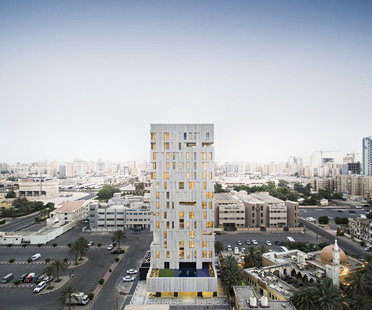 AGi Architects: Wafra Vertical Housing, Windturm in Salmiya
