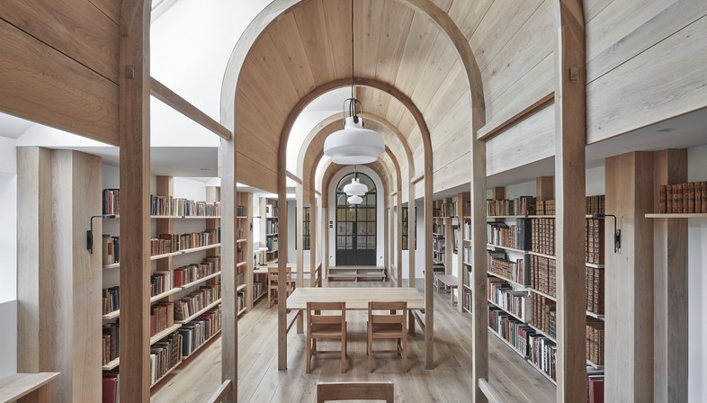 Crawshaw Architects: Die Bibliothek, Stanbridge Mill Farm, Dorset
