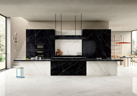 SapienStone: Design-Oberflächen in Schwarz und Grün für die moderne Küche
