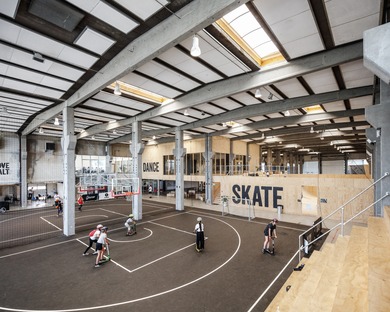 Effekt Architects haben ein ehemaliges Industriegebäude umgewandelt und für Street Sport hergerichtet
