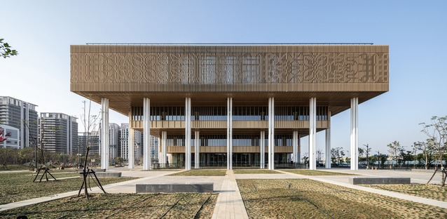 Stahlkonstruktion für die Bibliothek in Tainan von Mecanoo

